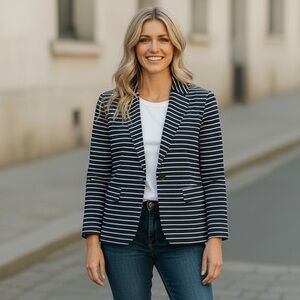 NWT 41 Hawthorn (a Stitch Fix brand) Women's Striped‎ Blazer Classic Nautical